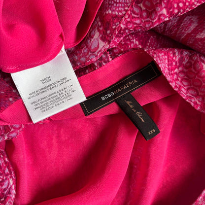 BCBG Silk Snakeskin Halter Top (XS)