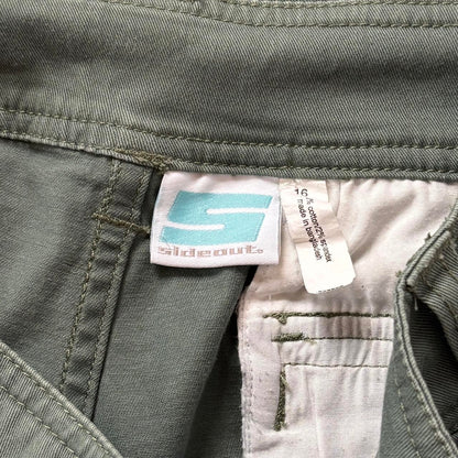 Y2K Olive Cargo Capris (XS/S)