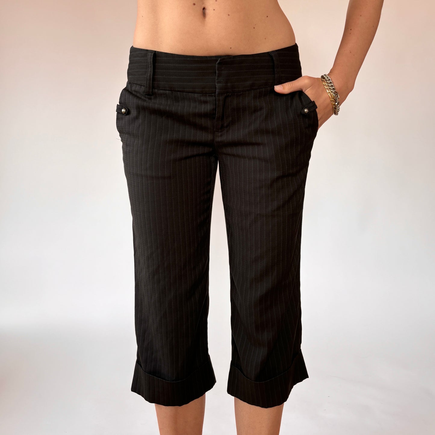 2000s Pinstripe Capris (XS)