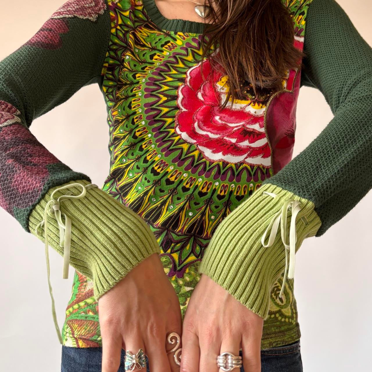 Desigual Graphic Longsleeve Top (S)