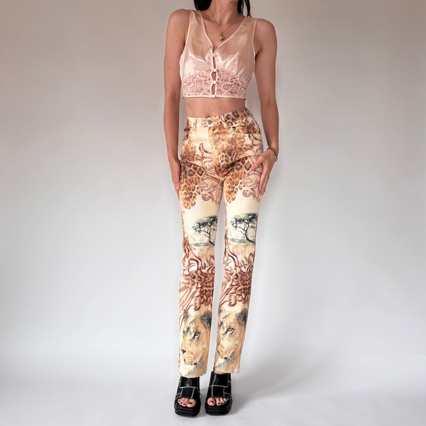 2000s Safari Print Pants (XS/S)