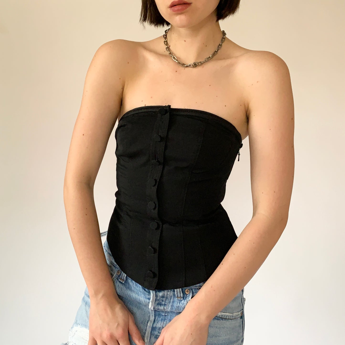 Y2K Strapless Top (XS)