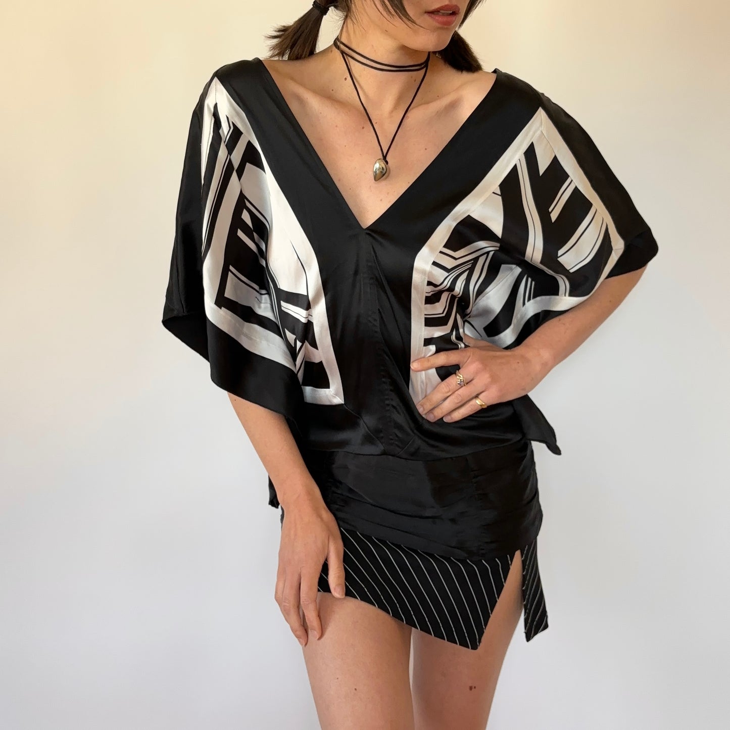 Bebe Silk Y2K Blouse (S)