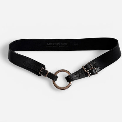Vintage Leather O Ring Belt (L)