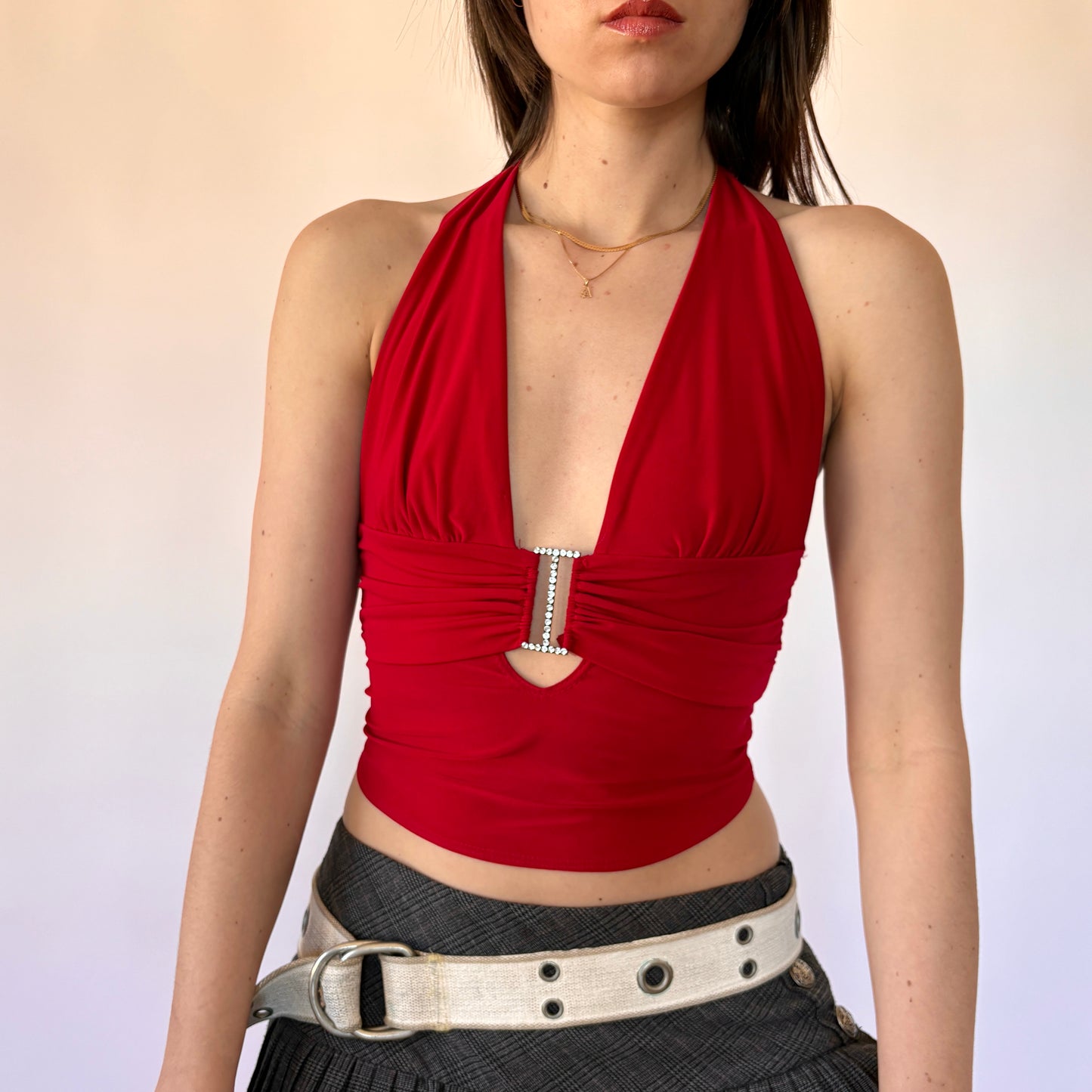Y2K Cherry Halter (XS/S)