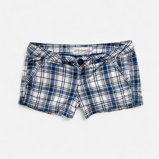 2009 Aéropostale Plaid Low Rise Shorts (XXS/XS)