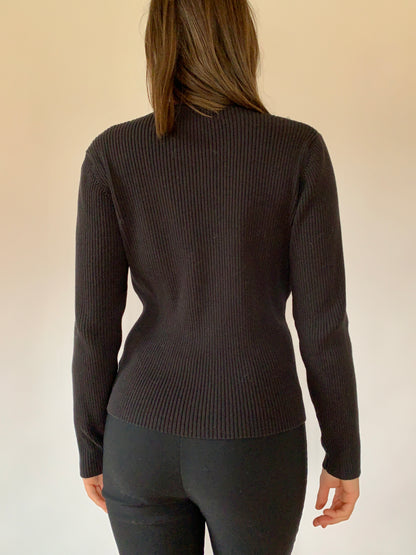 Vintage Ribbed Cardigan - Medium