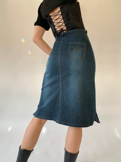 Y2K Denim Midi - Small