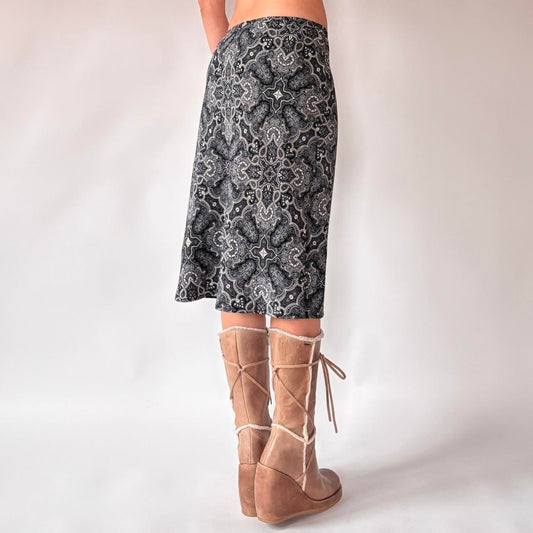 2000s Silk Paisley Midi Skirt (S)