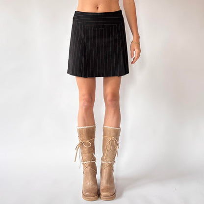 2000s Pinstripe Mini Skirt (S)
