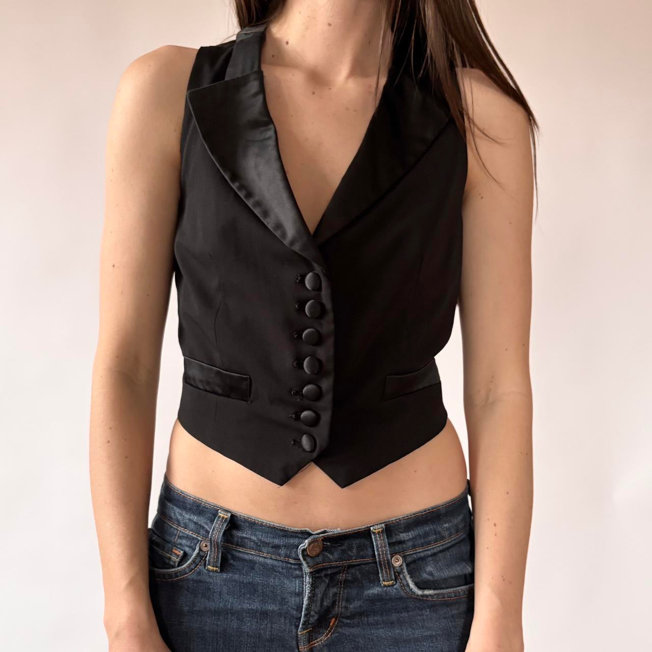 Indie Sleaze Open Back Suit Vest (S)