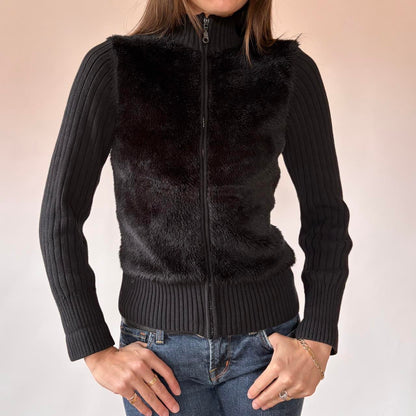 Y2K Furry Zip Up (XS/S)