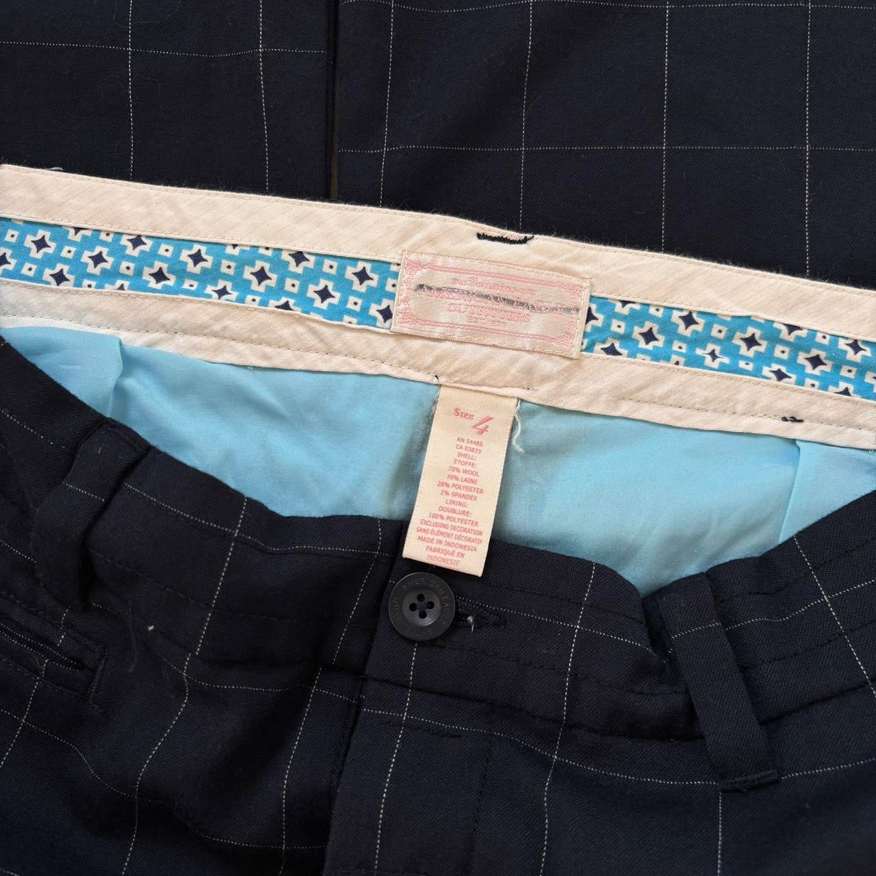 Y2K American Eagle Windowpane Low Rise Trousers (S/M)