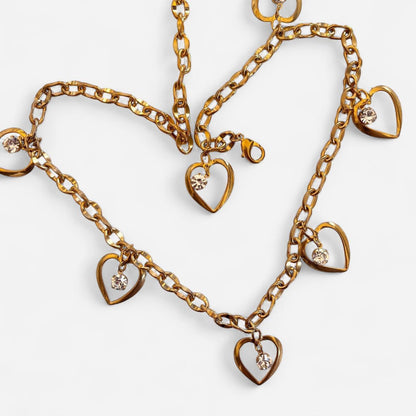 Vintage Gold Hearts Chain Belt