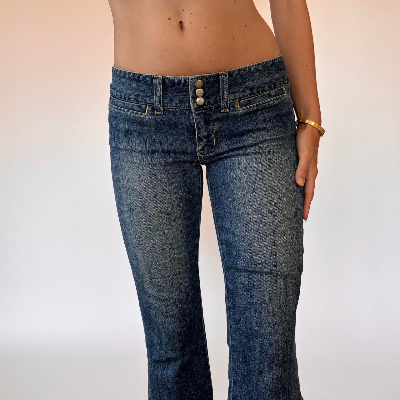 Y2K Low Rise Denim Capris (S)