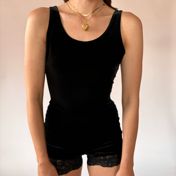 Victoria’s Secret Noir Velvet Romper (S)