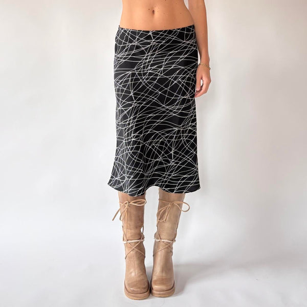 90s Abstract Midi Skirt (M)