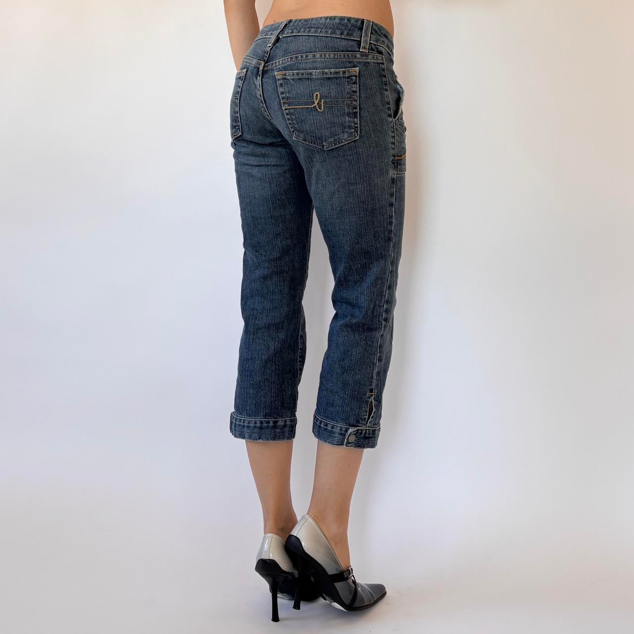 Y2K Bebe Low Rise Capri Jeans (XS)