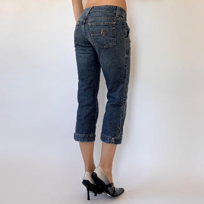 Y2K Bebe Low Rise Capri Jeans (XS)