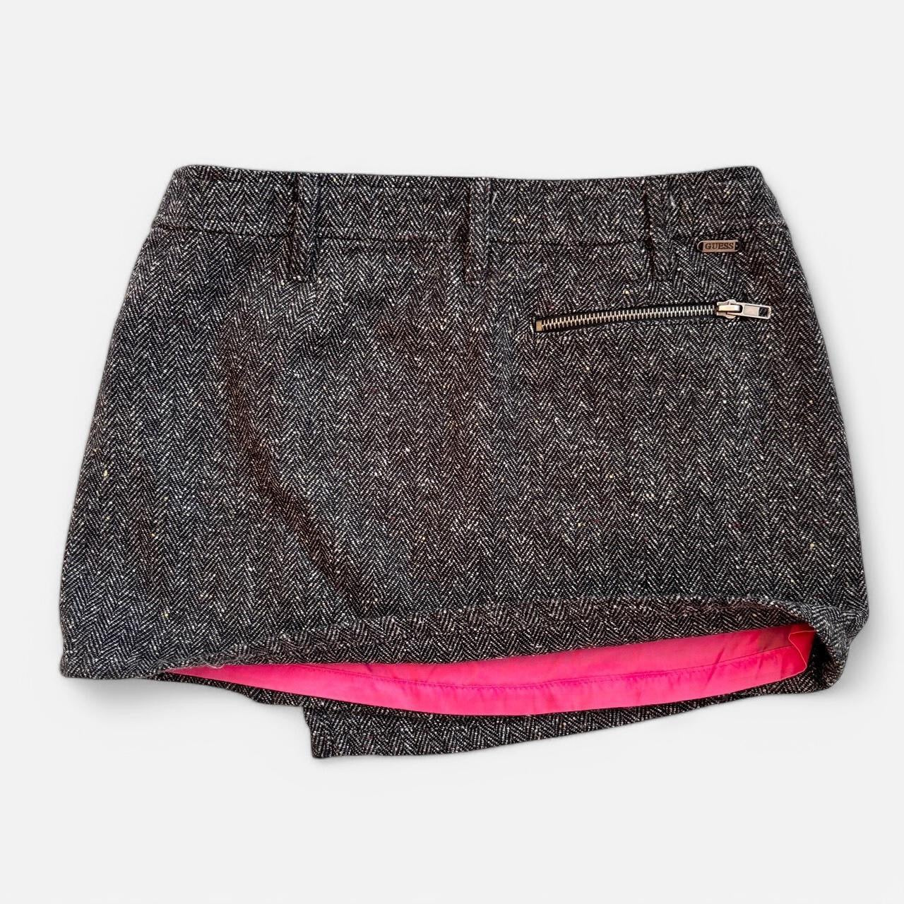 Y2K Guess Zipper Mini Skirt (XS)