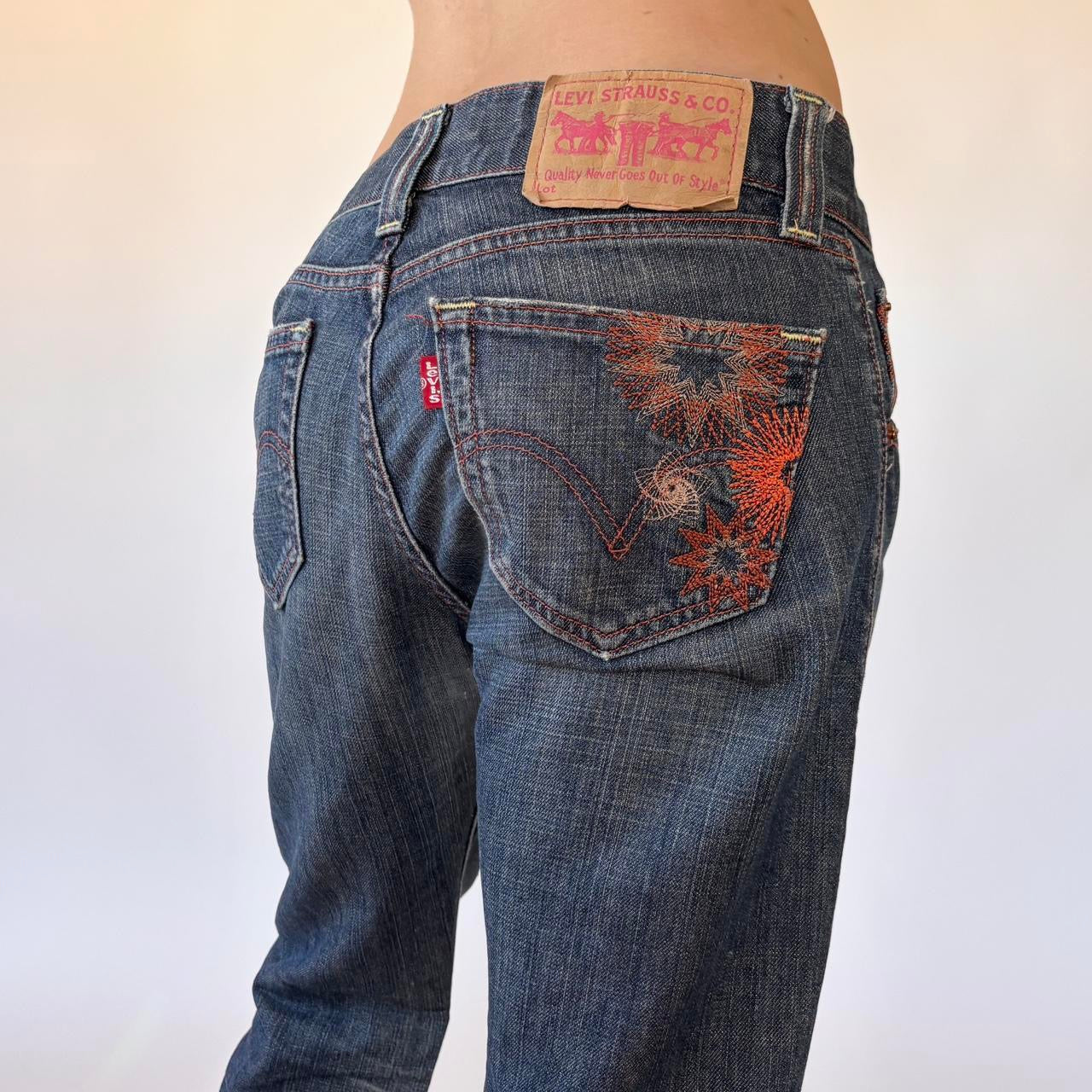 Levi’s Low Rise Embroidered Jeans (S/M)
