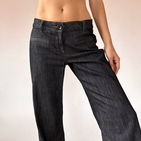 2000s Dark Wash Flare Jeans (S)