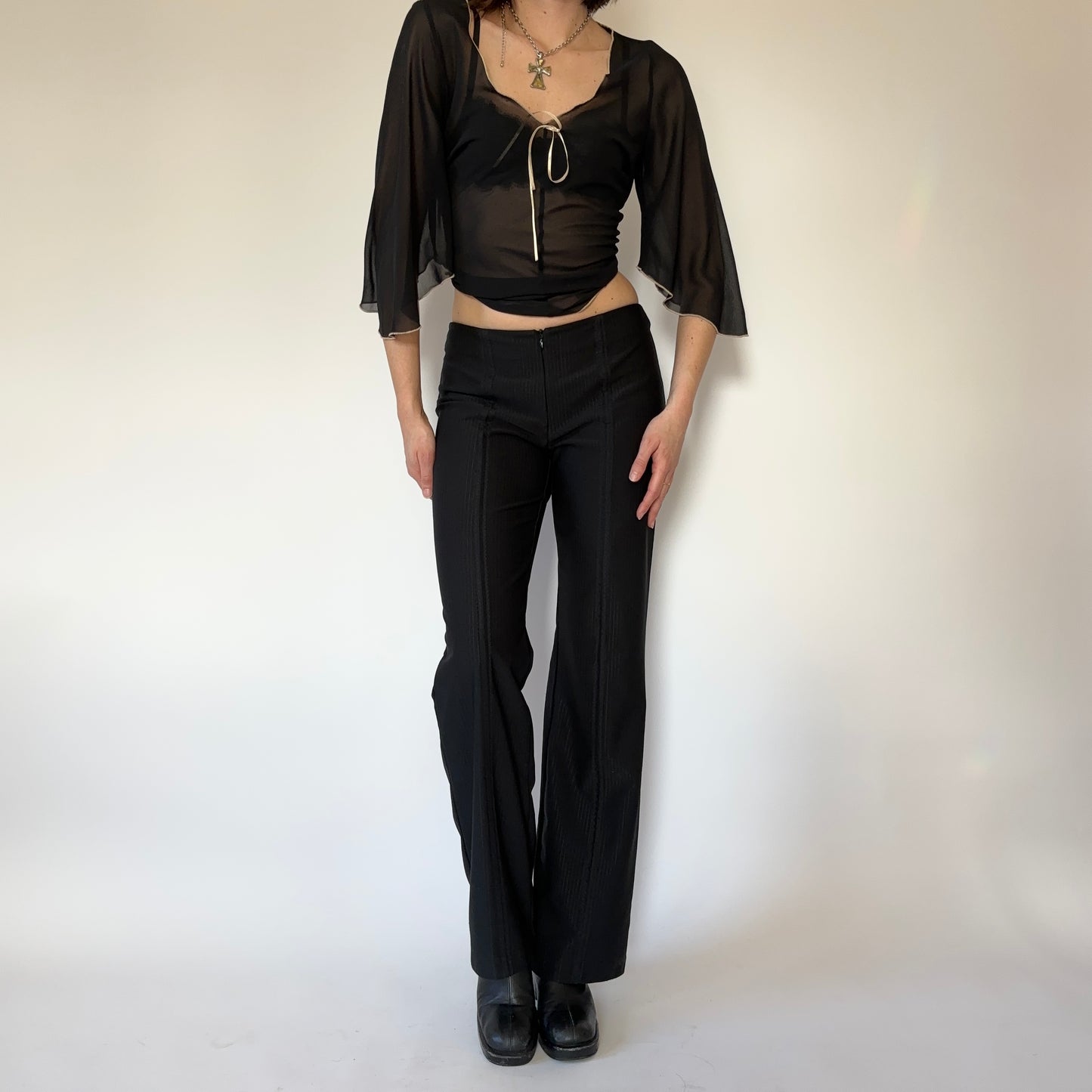 Y2K Pinstripe Trousers (S)