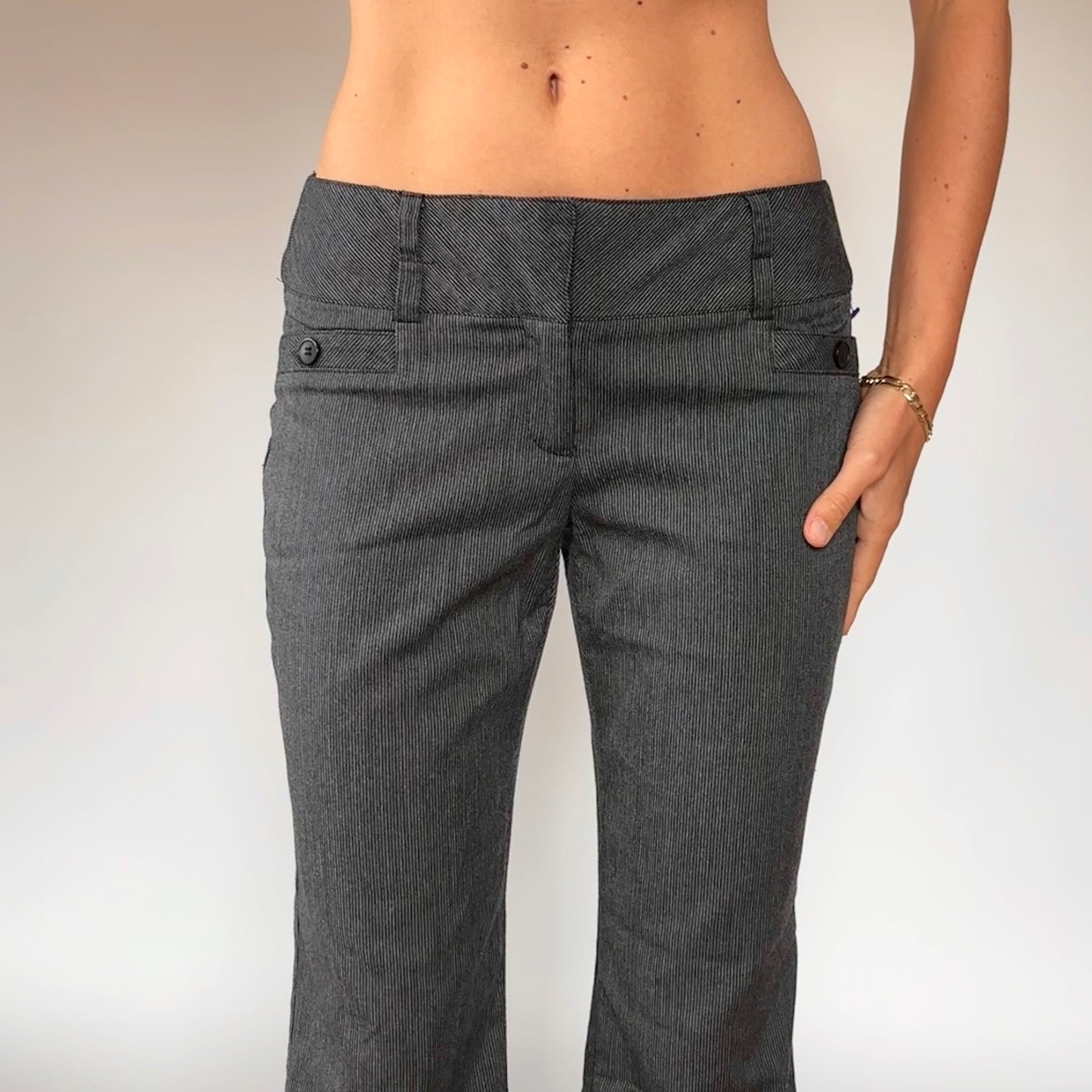 2000s Gray Office Flares (S)