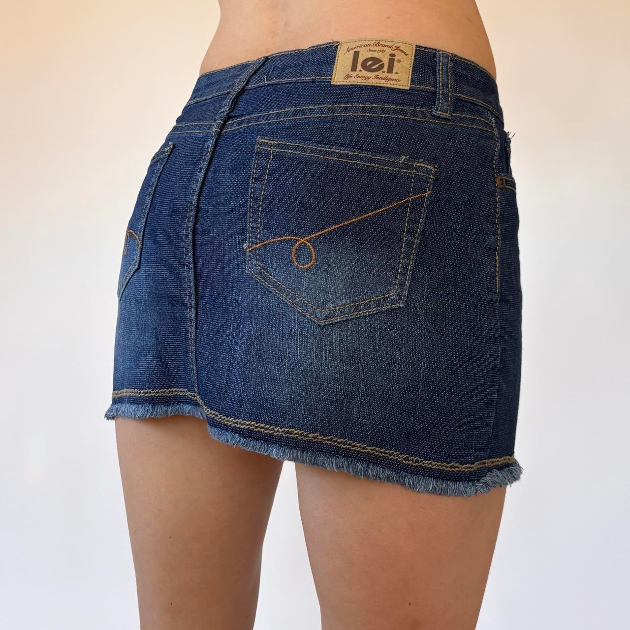 Y2K Deadstock Denim Mini Skirt (XS)