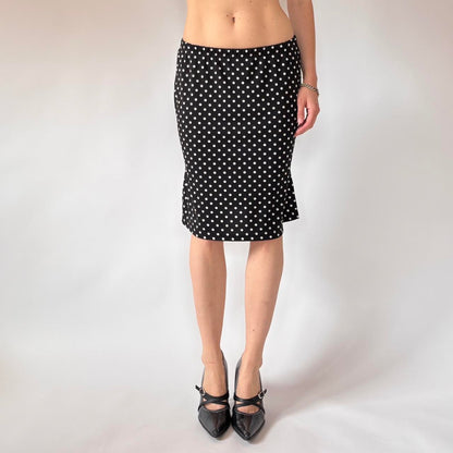 90s Polka Dot Midi Skirt (S/M)