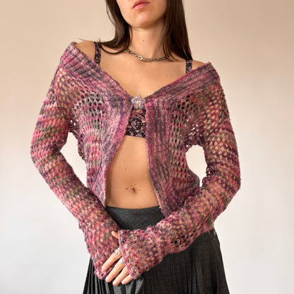 90s Open Weave Cardigan (S/M)