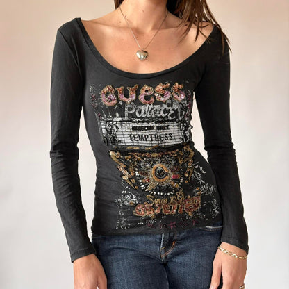 Guess Heavily Beaded Top (S)
