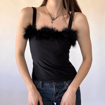 90s Noir Feather Tank (S)