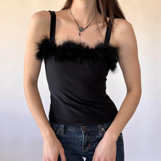 90s Noir Feather Tank (S)