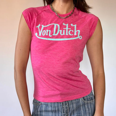 Von Dutch Y2K Baby Tee (S/M)