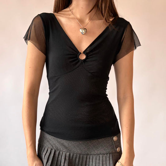 Y2K Mesh O-Ring Top (M)