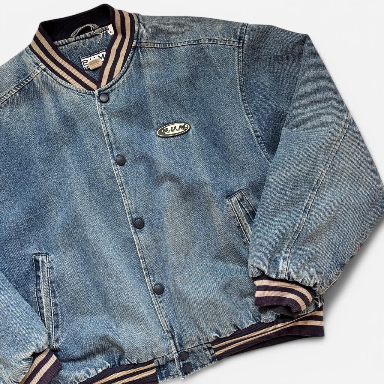 90s Boyfriend Denim Bomber Jacket (XL)