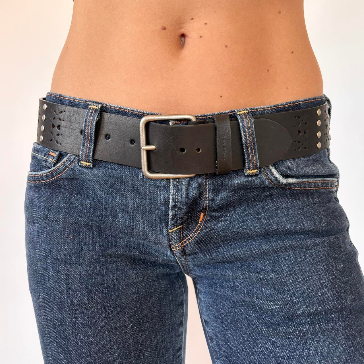 Calvin Klein Studded Cutout Belt
