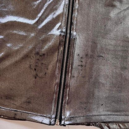 Y2K Chrome Bustier Top (M)