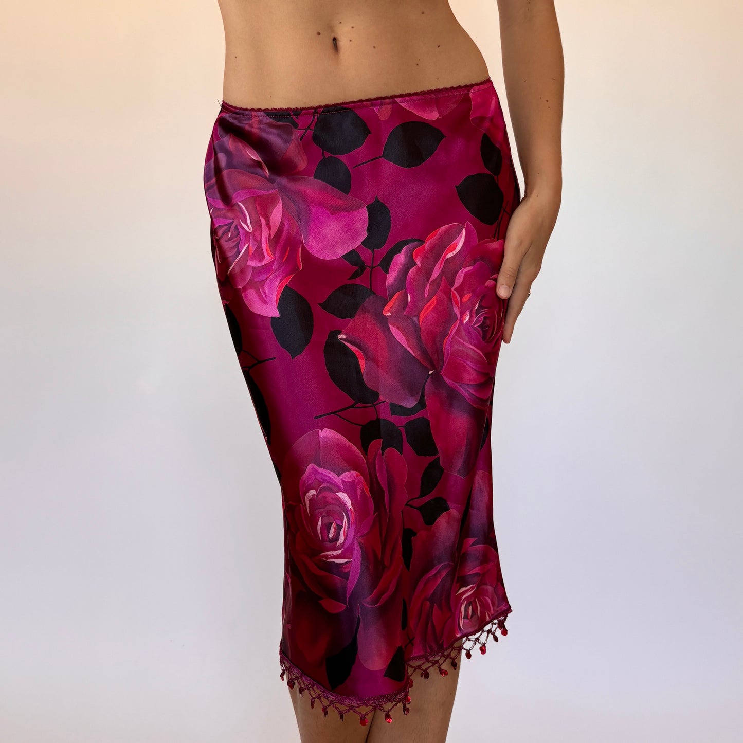 90s Rose Midi Skirt (S)