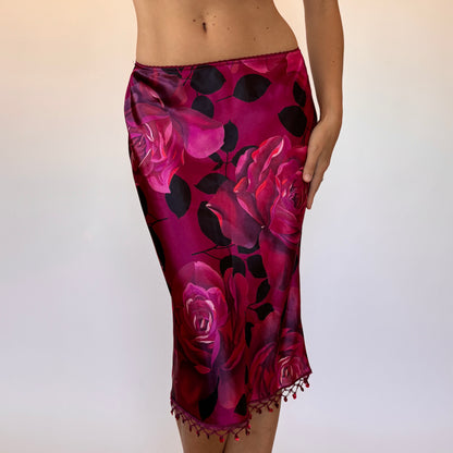 90s Rose Midi Skirt (S)