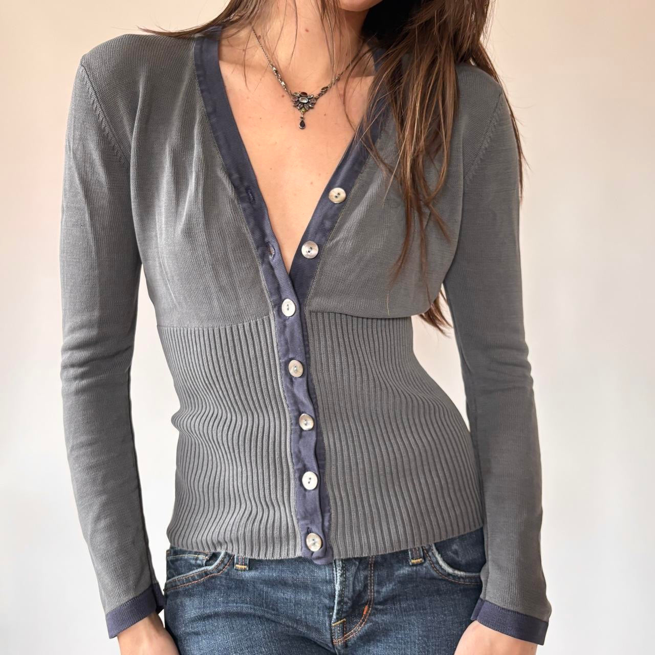 Slate Button Up Cardigan (M)