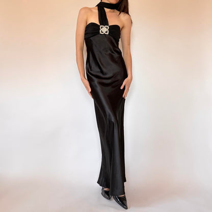 Y2K Deadstock Noir Formal Gown (S)