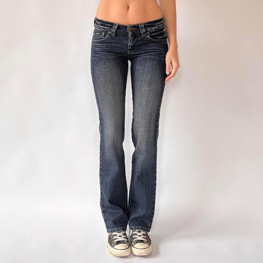 Y2K Low Rise Studded Bootcut Jeans (XXS)