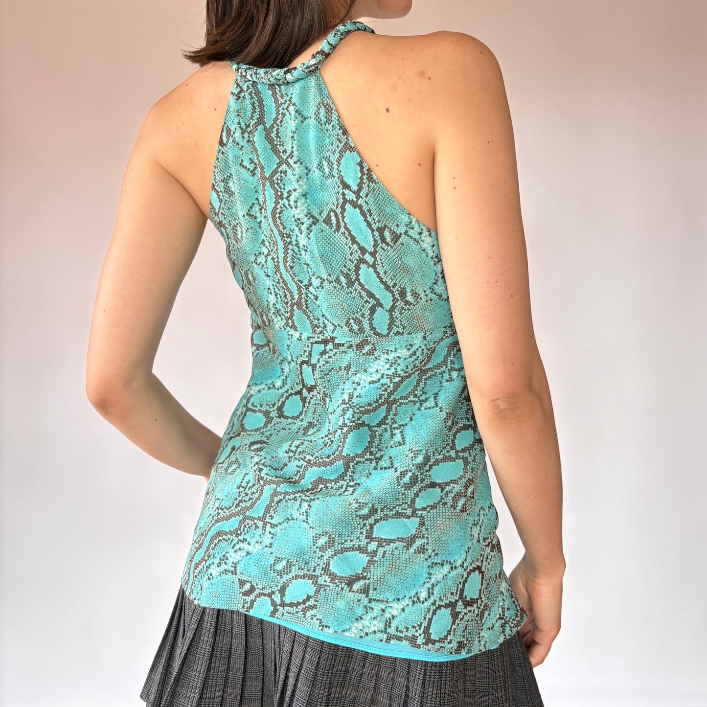 2000s Silk Snakeskin Top (S)