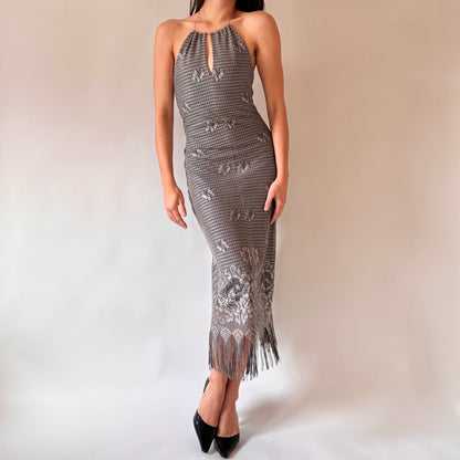 Y2K Butterfly Fringe Dress (S)