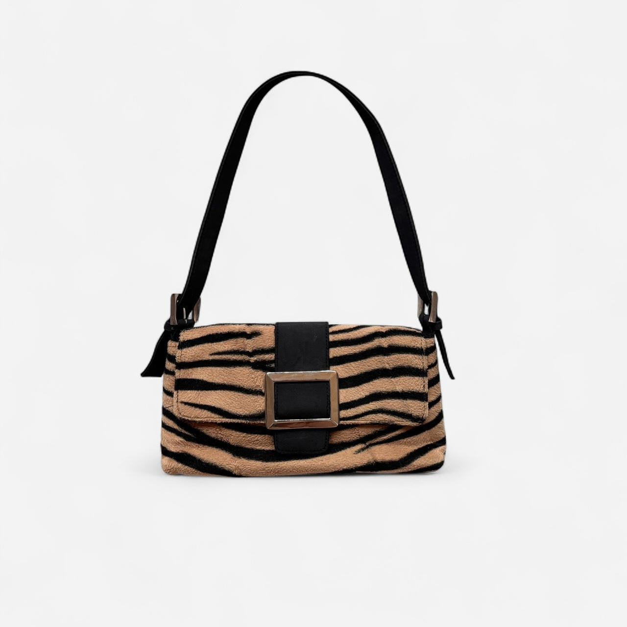 Y2K Fuzzy Tiger Shoulder Bag