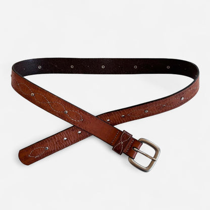 Embossed Genuine Leather Belt