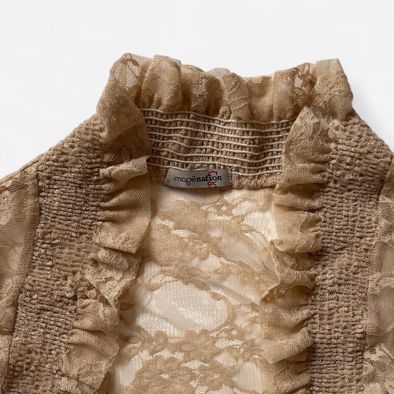 Y2K Nude Lace Bolero Sleeves (XS/S)