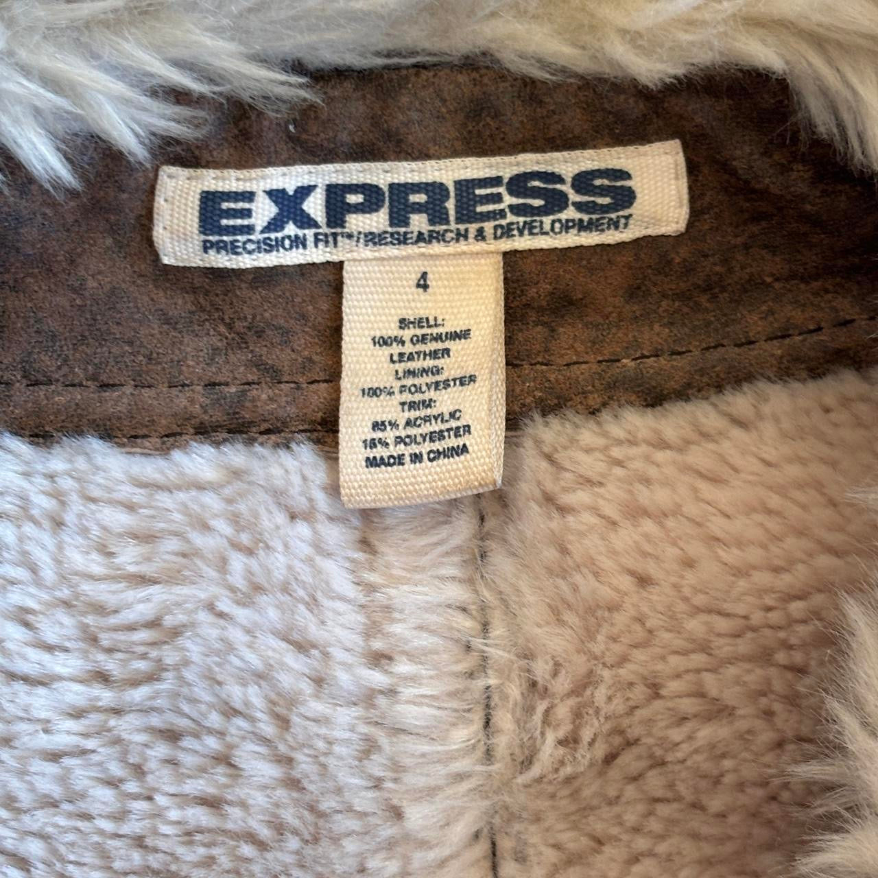 Y2K Leather & Faux Fur Jacket (S)
